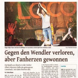 WZ 05.10.2016 – Gegen Wendler verloren aber Fanherzen gewonnen